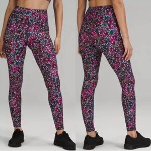 Lululemon Base‎ Pace High Rise Floral Electric Leggings Floral Size 4